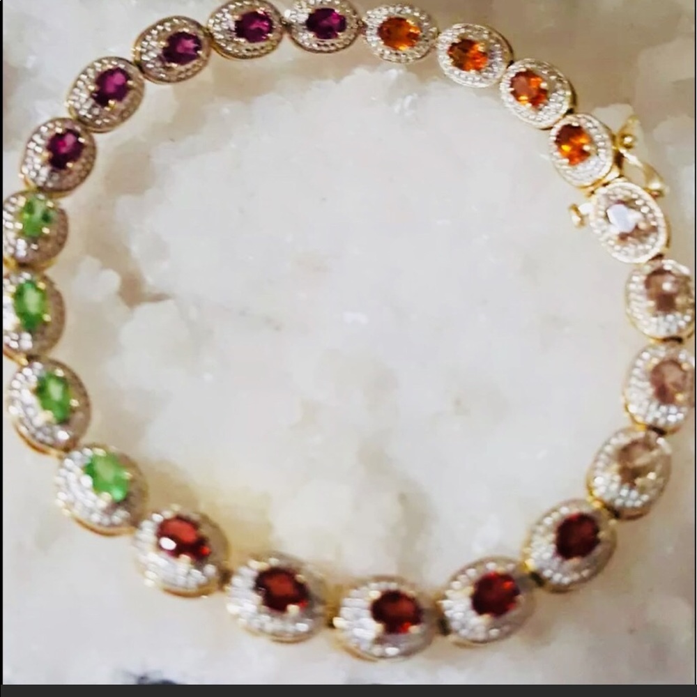 ✨Estate✨14K   Yellow /White  Gold Tennis Bracelet